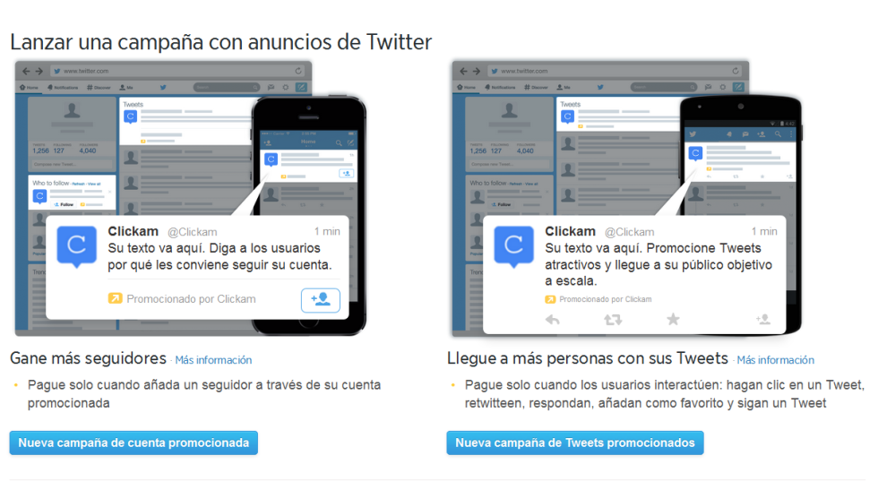 anunciarse en twitter